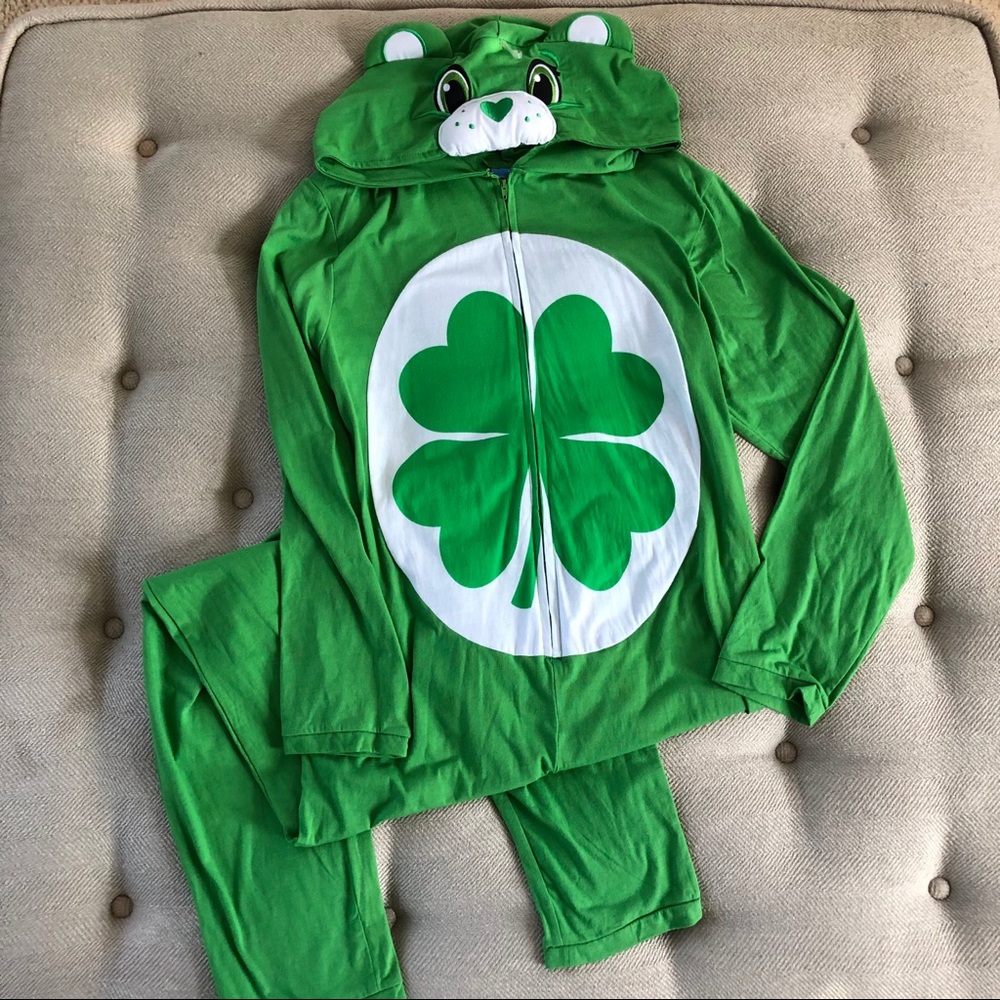 Good Luck Care Bear Onesie PJ Pajama Large